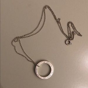 Tiffany Circle Pendant Necklace, Great Condition